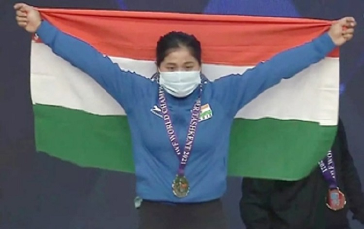 एस बिद्यारानी देवी ने ताशकंद में राष्ट्रमंडल भारोत्तोलन चैम्पियनशिप में रजत पदक जीता