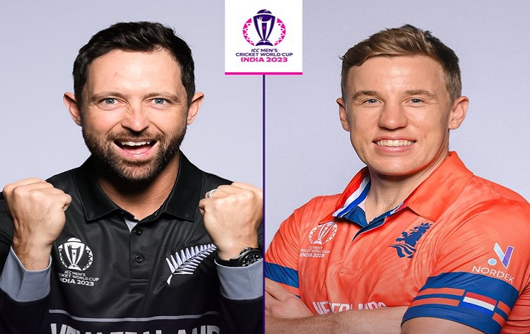 ए‍क दिवसीय अंतर्राष्‍ट्रीय क्रिकेट विश्व कप में न्यूजीलैंड और नीदरलैंड के बीच मैच जारी